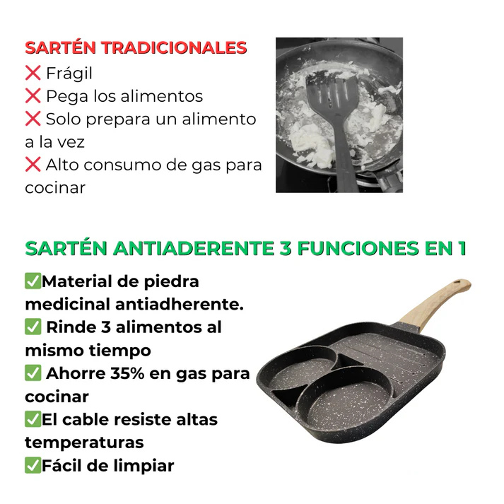 MultiChef™ sartén 3 en 1 antiadherente